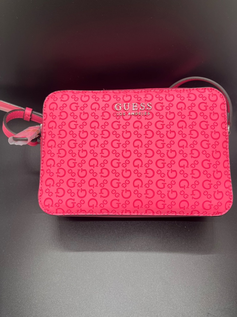 Guess Hot Pink Signature Crossbody Bag